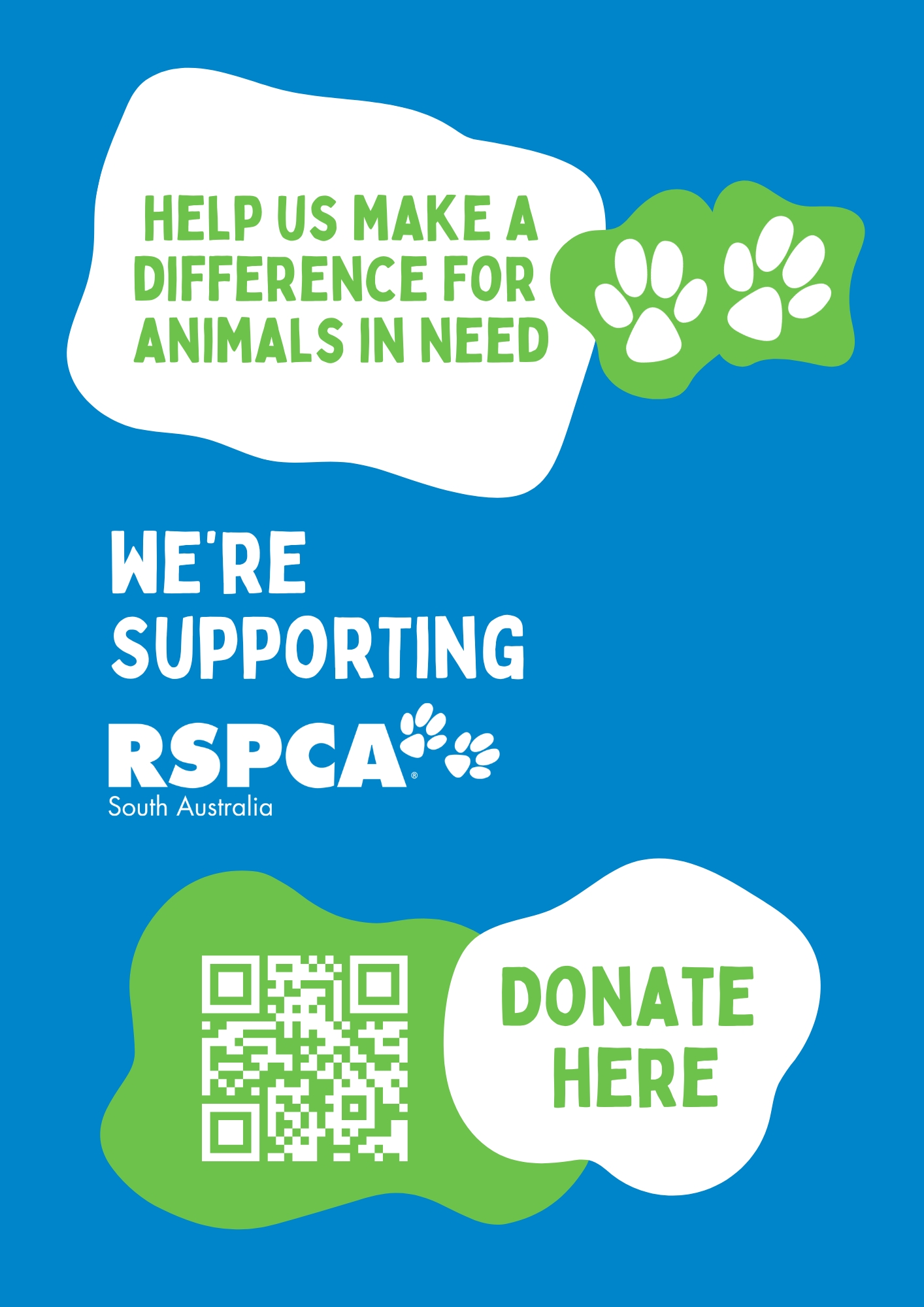 Blue Fundraising Poster